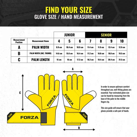 Adidas goalkeeper gloves size chart